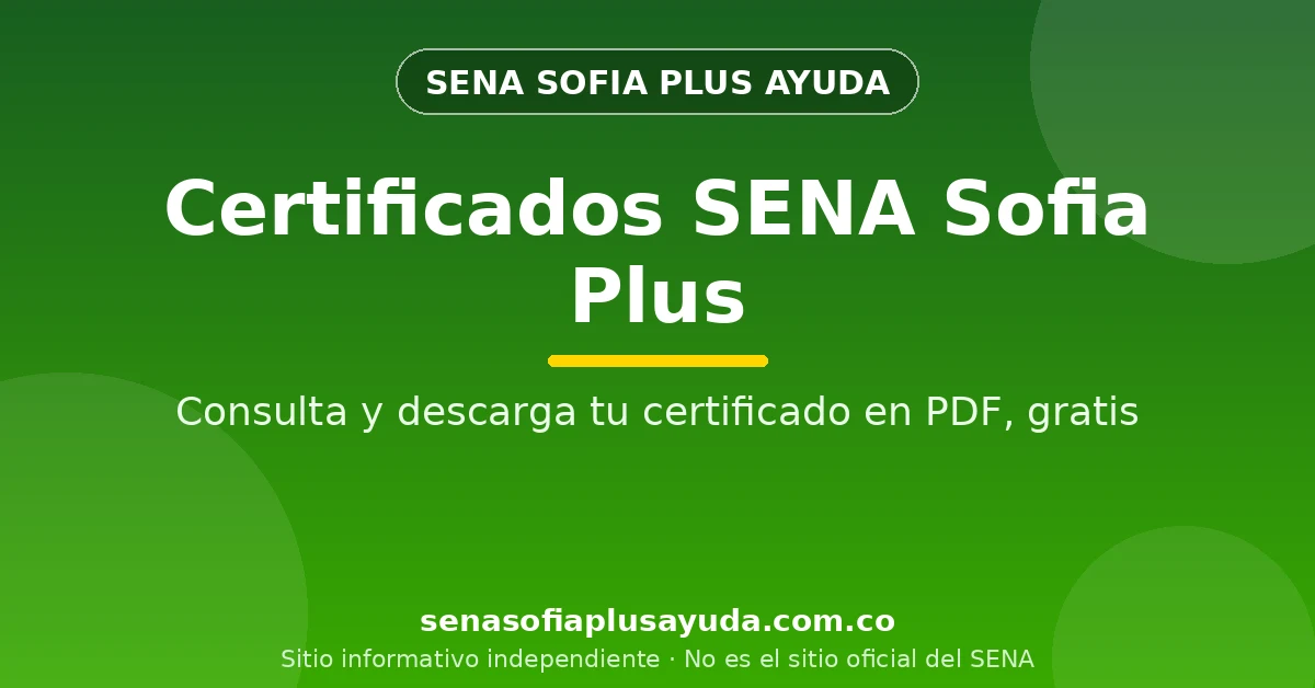 Persona descargando su certificado del SENA en el portal oficial certificados.sena.edu.co