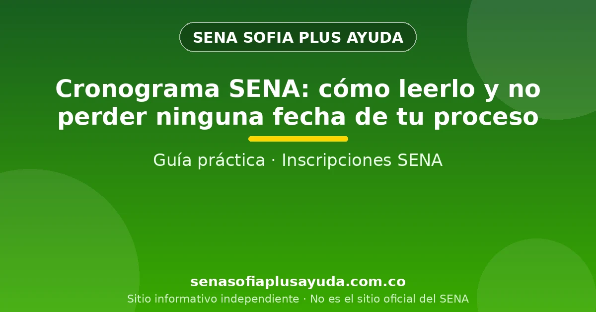 Aspirante marcando en un calendario las fechas del cronograma oficial de una convocatoria del SENA