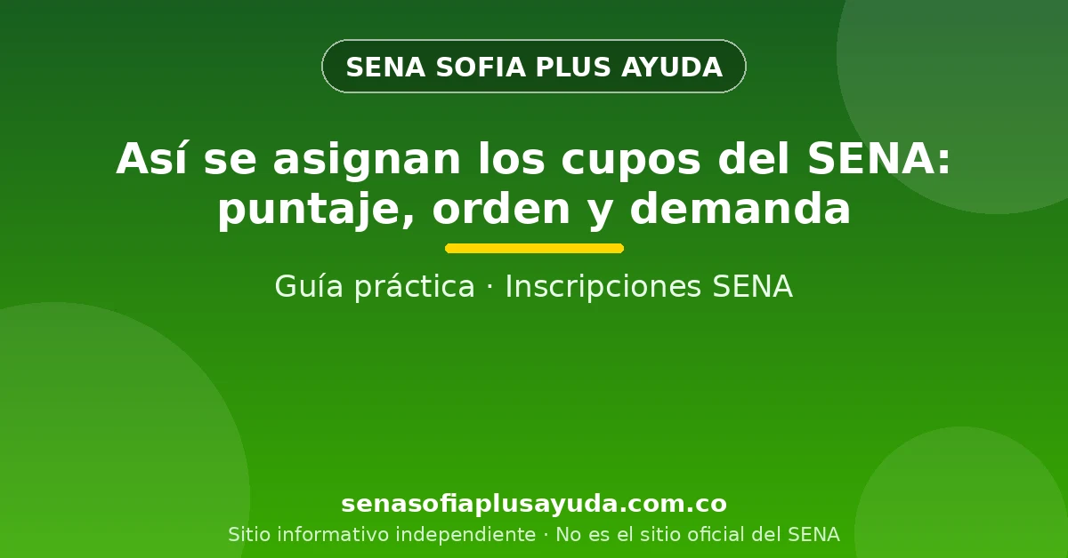 Aspirantes comparando puntajes de la prueba de selección frente a los cupos disponibles de un programa del SENA