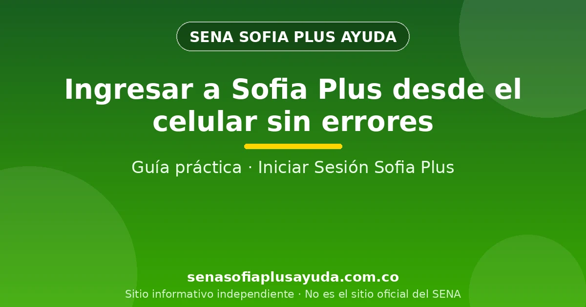 Ingresar a SENA Sofia Plus desde el navegador del celular